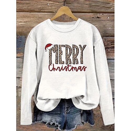 Mulheres Estacionar Moletom de Natal Ativo Festival Natal Branco Leopardo Letra Natal Casual Decote Redondo Manga Longa Top Micro-Elástica Outono inverno
Mulheres Estacionar Moletom de Natal Ativo Festival Natal Branco Leopardo Letra Natal Casual Decote Redondo Manga Longa Top Micro-Elástica Outono inverno