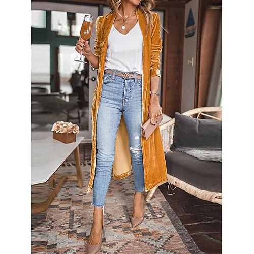 Manteau Femme Extérieur Plein Air du quotidien Sortie mode Style moderne Décontractées Style de rue Surdimensionné Longue Manteau Noir Jaune Rouge Automne Hiver Gilet Col V Standard S M L XL
Manteau Femme Extérieur Plein Air du quotidien Sortie mode Style moderne Décontractées Style de rue Surdimensionné Longue Manteau Noir Jaune Rouge Automne Hiver Gilet Col V Standard S M L XL