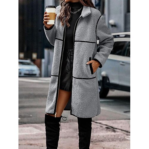 Damen Mantel Strasse Freizeitskleidung Urlaub Herbst Winter Standard Mantel Regular Fit warm Windundurchlässig Atmungsaktiv Casual Streetstyle Jacken Langarm Farbblock Mit Taschen Lederpulver Kaki
Damen Mantel Strasse Freizeitskleidung Urlaub Herbst Winter Standard Mantel Regular Fit warm Windundurchlässig Atmungsaktiv Casual Streetstyle Jacken Langarm Farbblock Mit Taschen Lederpulver Kaki