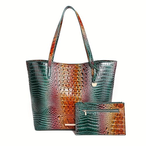 Mujer Bolso de mano Bolso bandolera Conjunto de bolsa Cuero de PU Oficina Diario Cremallera A prueba de resbalones Ajustable Gran Capacidad Cocodrilo Vino Marrón Claro Verde y Azul
Mujer Bolso de mano Bolso bandolera Conjunto de bolsa Cuero de PU Oficina Diario Cremallera A prueba de resbalones Ajustable Gran Capacidad Cocodrilo Vino Marrón Claro Verde y Azul