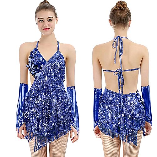 Fringe Dress Tassel Sequin Latin Dance Dress V-Neck Mini Dress Ballroom Dancing Costume Club Party Flapper Dresses TS Style
Fringe Dress Tassel Sequin Latin Dance Dress V-Neck Mini Dress Ballroom Dancing Costume Club Party Flapper Dresses TS Style