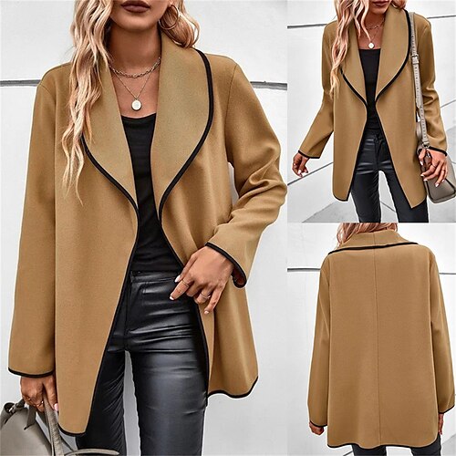 Damen Mantel Outdoor Strasse Freizeitskleidung Herbst Winter Standard Mantel Regular Fit warm halten Atmungsaktiv Zeitgenössisch Stilvoll Brautkleider schlicht Jacken Langarm Farbblock Mit Taschen
Damen Mantel Outdoor Strasse Freizeitskleidung Herbst Winter Standard Mantel Regular Fit warm halten Atmungsaktiv Zeitgenössisch Stilvoll Brautkleider schlicht Jacken Langarm Farbblock Mit Taschen