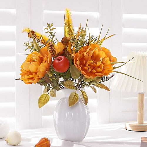 Decoración de dormitorio de otoño e invierno, decoración de flores artesanal para el hogar y el escritorio, flor de peonía artificial, ramo de manzana de simulación, ramo de fiesta de boda
Decoración de dormitorio de otoño e invierno, decoración de flores artesanal para el hogar y el escritorio, flor de peonía artificial, ramo de manzana de simulación, ramo de fiesta de boda