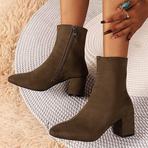 Mujer Botas Calcetines Tallas Grandes Botas de tacon Exterior Diario Botines Botines Hebilla Tacón Cuadrado Dedo Puntiagudo Vintage Elegante Sensual Ante Cremallera Color sólido Negro Marrón
Mujer Botas Calcetines Tallas Grandes Botas de tacon Exterior Diario Botines Botines Hebilla Tacón Cuadrado Dedo Puntiagudo Vintage Elegante Sensual Ante Cremallera Color sólido Negro Marrón