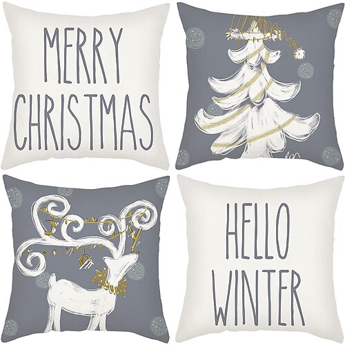 White Christmas Deer Double Side Pillow Cover 1PC Xmas Soft Decorative Square Cushion Case Pillowcase for BedroomLivingroom Sofa Couch Chair
White Christmas Deer Double Side Pillow Cover 1PC Xmas Soft Decorative Square Cushion Case Pillowcase for BedroomLivingroom Sofa Couch Chair