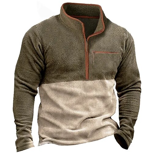 Hombre Sudadera Sudadera con un cuarto de cremallera Marrón Media cremallera Bloque de color Retazos Deporte Diario Festivos Ropa de calle Casual Vellón fino Otoño invierno Ropa Sudaderas con capucha
Hombre Sudadera Sudadera con un cuarto de cremallera Marrón Media cremallera Bloque de color Retazos Deporte Diario Festivos Ropa de calle Casual Vellón fino Otoño invierno Ropa Sudaderas con capucha