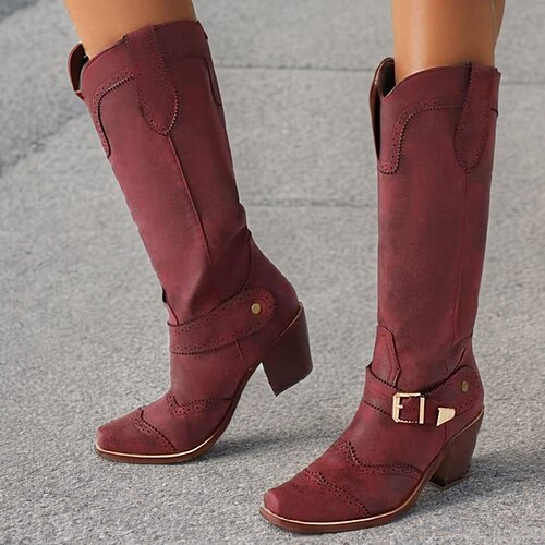 Mujer Botas Botas cowboy Tallas Grandes Botas de trabajo Exterior Trabajo Diario Botas hasta la rodilla Tacón Cuadrado Dedo Puntiagudo Moda Elegante Clásico PU Mocasín Color sólido Gris oscuro Negro
Mujer Botas Botas cowboy Tallas Grandes Botas de trabajo Exterior Trabajo Diario Botas hasta la rodilla Tacón Cuadrado Dedo Puntiagudo Moda Elegante Clásico PU Mocasín Color sólido Gris oscuro Negro
