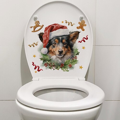 Adesivos de banheiro para cachorro de Natal, adesivos de parede autoadesivos, decalques de decoração de banheiro, adesivo decorativo para tampa de vaso sanitário, decalque para tampa de vaso sanitário, adesivo para tampa de vaso sanitário, adesivos removí
Adesivos de banheiro para cachorro de Natal, adesivos de parede autoadesivos, decalques de decoração de banheiro, adesivo decorativo para tampa de vaso sanitário, decalque para tampa de vaso sanitário, adesivo para tampa de vaso sanitário, adesivos removí