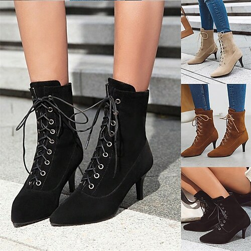 Damen Stiefel Wildlederschuhe Übergrössen Täglich Stiefeletten Stiefeletten Kätzchen-Ferse Spitze Zehe Vintage Modisch Elegant Kunst-Veloursleder Schnürsenkel Feste Farbe Schwarz Rot Braun
Damen Stiefel Wildlederschuhe Übergrössen Täglich Stiefeletten Stiefeletten Kätzchen-Ferse Spitze Zehe Vintage Modisch Elegant Kunst-Veloursleder Schnürsenkel Feste Farbe Schwarz Rot Braun