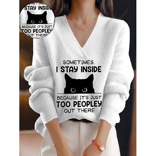 Damen Pullover Lässiger Pullover V Ausschnitt Gerippt Stricken Polyester Strick Bedruckt Herbst Winter Standard Outdoor Ausgehen Wochenende Täglich Stilvoll Brautkleider schlicht Langarm Tier
Damen Pullover Lässiger Pullover V Ausschnitt Gerippt Stricken Polyester Strick Bedruckt Herbst Winter Standard Outdoor Ausgehen Wochenende Täglich Stilvoll Brautkleider schlicht Langarm Tier