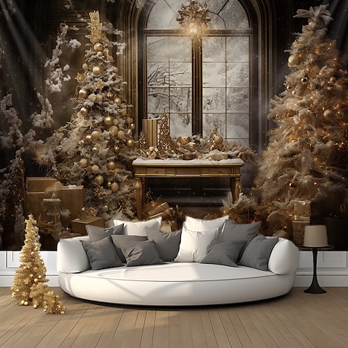 

Рождественские украшения висит гобелен настенное искусство Рождество большой гобелен фреска декор фотография фон одеяло занавеска для дома спальня гостиная украшения