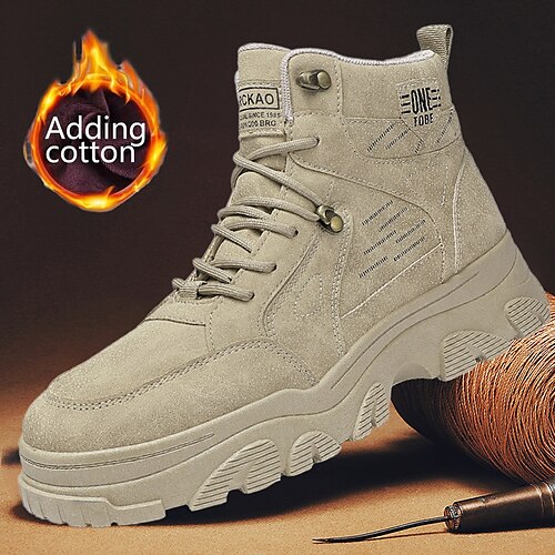 Homens Botas Botas de trabalho Forro de Lã Caminhada Vintage Casual Ao ar livre Diário Couro Quente Aumentar a Altura Confortável Mocassim Preto Caqui Cinzento Outono Inverno
Homens Botas Botas de trabalho Forro de Lã Caminhada Vintage Casual Ao ar livre Diário Couro Quente Aumentar a Altura Confortável Mocassim Preto Caqui Cinzento Outono Inverno