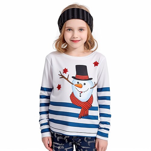 Natal Para Meninas 3D Boneco de Neve Listra Camiseta Camisa Manga Longa Impressão 3D Outono Inverno Ativo Moda Estilo bonito Poliéster Infantil 3-12 anos Gola Redonda Ao ar livre Casual Diário Normal
Natal Para Meninas 3D Boneco de Neve Listra Camiseta Camisa Manga Longa Impressão 3D Outono Inverno Ativo Moda Estilo bonito Poliéster Infantil 3-12 anos Gola Redonda Ao ar livre Casual Diário Normal