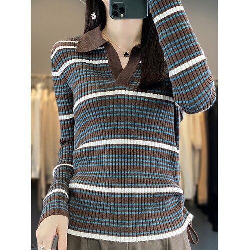 Mujer Suéter de punto Escote en Pico Estriado Tejer Acrílico Retazos Otoño Invierno Regular Exterior Diario Noche Elegante Casual Suave Manga Larga Bloque de color Negro Azul Piscina Café M L XL
Mujer Suéter de punto Escote en Pico Estriado Tejer Acrílico Retazos Otoño Invierno Regular Exterior Diario Noche Elegante Casual Suave Manga Larga Bloque de color Negro Azul Piscina Café M L XL