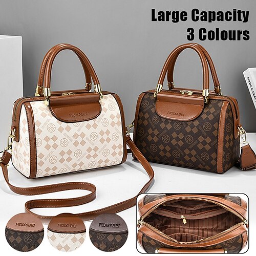 Damen Handtasche Umhängetasche Schultertasche Boston-Tasche PU-Leder Outdoor Täglich Festtage Reißverschluss Hohe Kapazität Wasserdicht Leichtgewichtig Farbblock Buchstabe Würfelmaterial-Kaffee
Damen Handtasche Umhängetasche Schultertasche Boston-Tasche PU-Leder Outdoor Täglich Festtage Reißverschluss Hohe Kapazität Wasserdicht Leichtgewichtig Farbblock Buchstabe Würfelmaterial-Kaffee