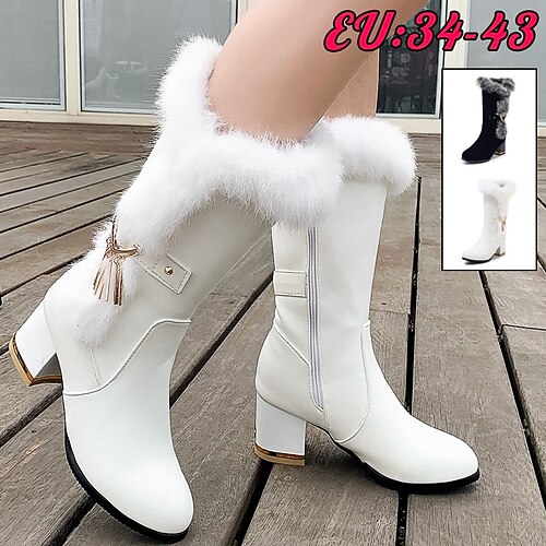 Mujer Botas Botas de nieve Tallas Grandes Exterior Diario Forrado con Lana Botas hasta la rodilla Talón de bloque Tacón Cuadrado Dedo redondo Vintage Felpa Clásico PU Cremallera Color sólido Negro
Mujer Botas Botas de nieve Tallas Grandes Exterior Diario Forrado con Lana Botas hasta la rodilla Talón de bloque Tacón Cuadrado Dedo redondo Vintage Felpa Clásico PU Cremallera Color sólido Negro