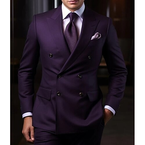 Costume Homme Mariage Ensemble 2 pièces Violet Couleur Pleine Coupe Sur-Mesure Double Boutonnage à Six boutons 2023
Costume Homme Mariage Ensemble 2 pièces Violet Couleur Pleine Coupe Sur-Mesure Double Boutonnage à Six boutons 2023