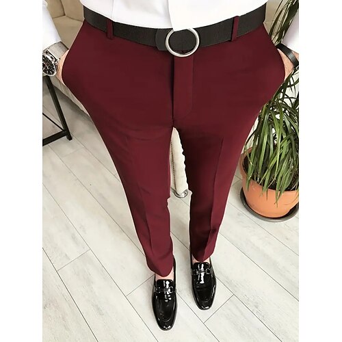 Homme pantalon de costume Pantalon Pantalon de costume Poche Plein Confort Respirable Extérieur du quotidien Sortie Mode Décontractées Noir Vin
Homme pantalon de costume Pantalon Pantalon de costume Poche Plein Confort Respirable Extérieur du quotidien Sortie Mode Décontractées Noir Vin