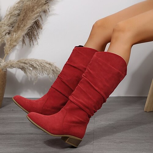 Mulheres Botas Botas desleixadas Tamanhos Grandes Ao ar livre Diário Botas Longas Salto Robusto Ponta Redonda Vintage Moda Minimalismo Camursa Sintética Mocassim Preto Vermelho
Mulheres Botas Botas desleixadas Tamanhos Grandes Ao ar livre Diário Botas Longas Salto Robusto Ponta Redonda Vintage Moda Minimalismo Camursa Sintética Mocassim Preto Vermelho