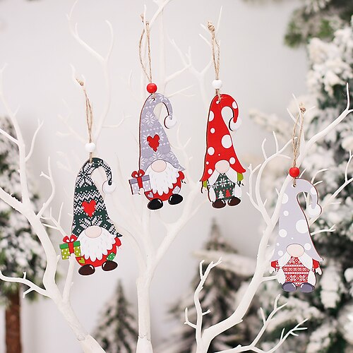 Christmas Decorations Cartoon Faceless Doll Set Wooden Pendant Christmas Tree Pendant.
Christmas Decorations Cartoon Faceless Doll Set Wooden Pendant Christmas Tree Pendant.