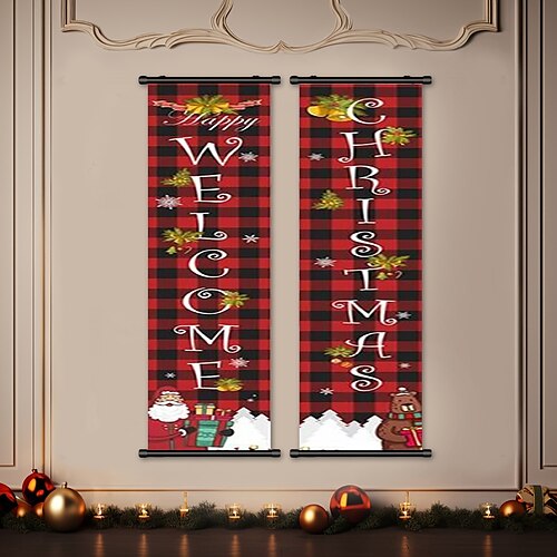 Póster de Navidad con perchas, arte de pared de Navidad de bienvenida en el patio, carteles artísticos en lienzo para decoración del hogar y sala de estar, Arte de la pared Decoración, 1 ud.
Póster de Navidad con perchas, arte de pared de Navidad de bienvenida en el patio, carteles artísticos en lienzo para decoración del hogar y sala de estar, Arte de la pared Decoración, 1 ud.