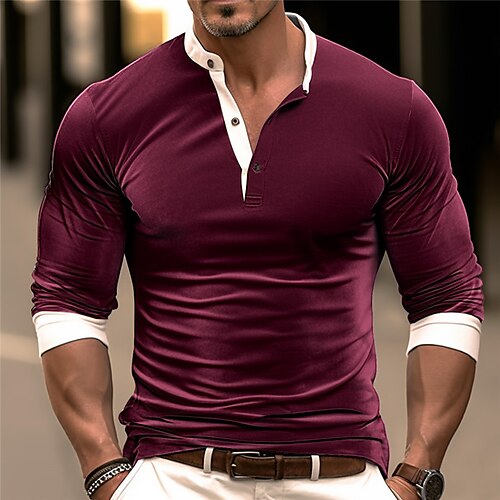 Homme T shirt Tee Chemise Henley Shirt T-shirt en velours T-shirt Chemise à manches longues Bloc de couleur Henley Plein Air Vacances manche longue Patchwork Velours Vêtement Tenue Mode Design basique
Homme T shirt Tee Chemise Henley Shirt T-shirt en velours T-shirt Chemise à manches longues Bloc de couleur Henley Plein Air Vacances manche longue Patchwork Velours Vêtement Tenue Mode Design basique