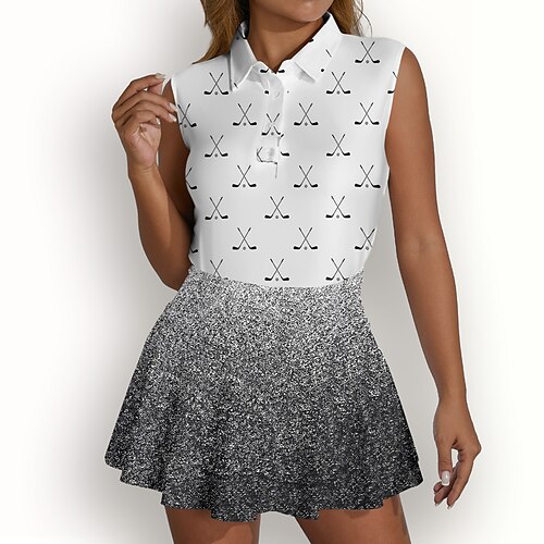 Femme T-shirt POLO Chemise de golf Polo boutonné Respirable Séchage rapide Evacuation de l'humidité Sans Manches Vêtements de golf Top Standard Bouton Imprimé Eté Printemps Tennis Le golf Pickleball
Femme T-shirt POLO Chemise de golf Polo boutonné Respirable Séchage rapide Evacuation de l'humidité Sans Manches Vêtements de golf Top Standard Bouton Imprimé Eté Printemps Tennis Le golf Pickleball