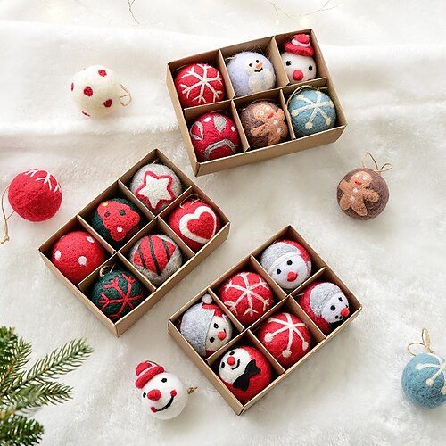 Boules de noël boule de feutre petit pendentif flocon de neige de noël bonhomme de neige âgé couronne artisanale arbre de noël accessoires de bricolage
Boules de noël boule de feutre petit pendentif flocon de neige de noël bonhomme de neige âgé couronne artisanale arbre de noël accessoires de bricolage