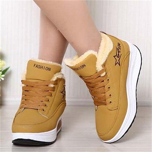 Mulheres Tênis Botas Tênis plataforma Tênis cano alto Sapatos Confortáveis Ao ar livre Diário Botas Botas Tornozelo Plataforma Moda Felpudo Casual Corrida Couro Ecológico Com Cadarço Bloco de cor
Mulheres Tênis Botas Tênis plataforma Tênis cano alto Sapatos Confortáveis Ao ar livre Diário Botas Botas Tornozelo Plataforma Moda Felpudo Casual Corrida Couro Ecológico Com Cadarço Bloco de cor
