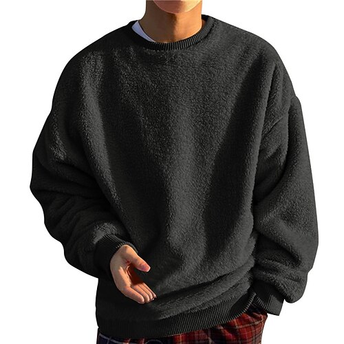 Men's Sweatshirt Fuzzy Sherpa Black White Khaki Crew Neck Plain Sports Outdoor Daily Holiday Streetwear Basic Casual Fall Winter Clothing Apparel Hoodies Sweatshirts
Men's Sweatshirt Fuzzy Sherpa Black White Khaki Crew Neck Plain Sports Outdoor Daily Holiday Streetwear Basic Casual Fall Winter Clothing Apparel Hoodies Sweatshirts