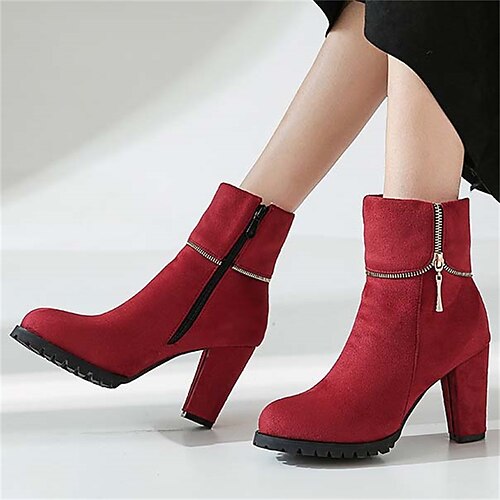 Mujer Botas Zapatos de gamuza Tallas Grandes Botas de tacon Exterior Diario Forrado con Lana Botines Botines Tacón Cuadrado Dedo redondo Elegante Sensual Pijo Ante Sintético Cremallera Color sólido
Mujer Botas Zapatos de gamuza Tallas Grandes Botas de tacon Exterior Diario Forrado con Lana Botines Botines Tacón Cuadrado Dedo redondo Elegante Sensual Pijo Ante Sintético Cremallera Color sólido