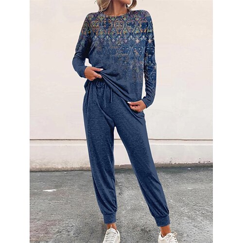 Femme Sweat-shirt Survêtement Ensembles de pantalons Bleu Violet Marron Graphic Cordon Imprimer manche longue Extérieur Casual Actif du quotidien Col Rond Standard Printemps Automne
Femme Sweat-shirt Survêtement Ensembles de pantalons Bleu Violet Marron Graphic Cordon Imprimer manche longue Extérieur Casual Actif du quotidien Col Rond Standard Printemps Automne