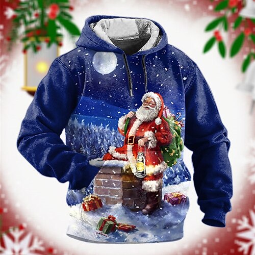 Graphic Papá Noel Feliz Navidad Moda Diario Básico Hombre Impresión 3D Sudadera Pull-over Deporte Festivos Vacaciones Sudaderas Azul Piscina Azul Oscuro Con Capucha Bolsillo delantero Estampado
Graphic Papá Noel Feliz Navidad Moda Diario Básico Hombre Impresión 3D Sudadera Pull-over Deporte Festivos Vacaciones Sudaderas Azul Piscina Azul Oscuro Con Capucha Bolsillo delantero Estampado