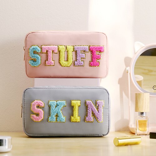 New Makeup Bag Large Capacity Cosmetics Storage Bag Letter Handheld Waterproof Multifunctional Wash Bag Travel Portable
New Makeup Bag Large Capacity Cosmetics Storage Bag Letter Handheld Waterproof Multifunctional Wash Bag Travel Portable