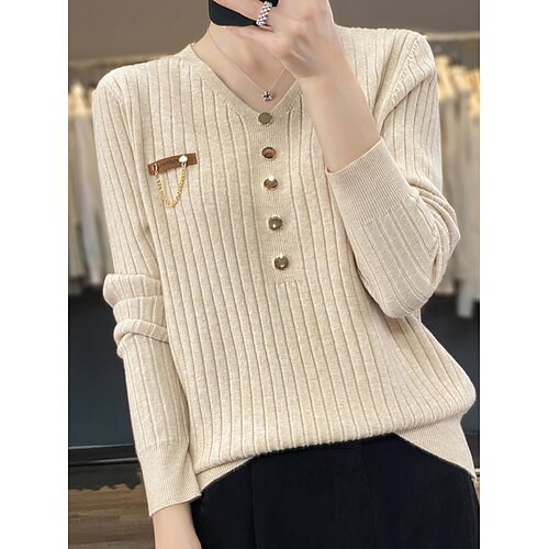 Damen Pullover V Ausschnitt Gerippt Stricken Polyester Taste Herbst Winter Standard Outdoor Täglich Ausgehen Stilvoll Brautkleider schlicht Weich Langarm Feste Farbe Schwarz Weiß Gelb S M L
Damen Pullover V Ausschnitt Gerippt Stricken Polyester Taste Herbst Winter Standard Outdoor Täglich Ausgehen Stilvoll Brautkleider schlicht Weich Langarm Feste Farbe Schwarz Weiß Gelb S M L