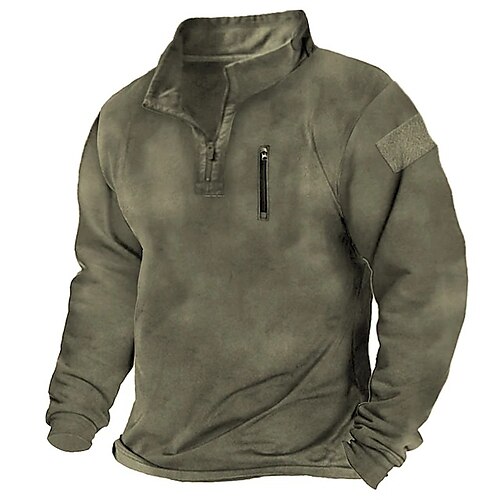 Men's Sweatshirt Quarter Zip Sweatshirt Army Green Standing Collar Plain Sports Outdoor Daily Holiday Vintage Casual Tactical Fall Winter Clothing Apparel Hoodies Sweatshirts
Men's Sweatshirt Quarter Zip Sweatshirt Army Green Standing Collar Plain Sports Outdoor Daily Holiday Vintage Casual Tactical Fall Winter Clothing Apparel Hoodies Sweatshirts