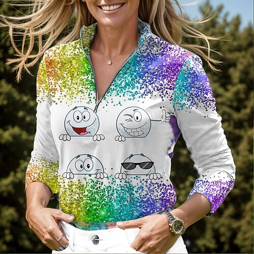 Mujer Camisas de polo Camiseta de golf Transpirable Secado rápido Dispersor de humedad Manga Larga Ropa de golf ropa de golf Ajuste regular Cremallera Cuello alto Gradiente de Color Primavera Otoño
Mujer Camisas de polo Camiseta de golf Transpirable Secado rápido Dispersor de humedad Manga Larga Ropa de golf ropa de golf Ajuste regular Cremallera Cuello alto Gradiente de Color Primavera Otoño