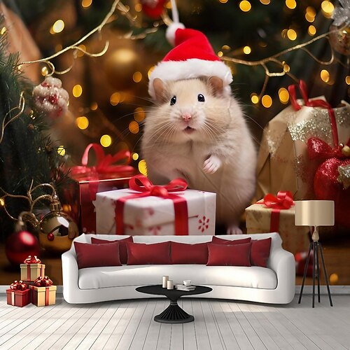 Natal animal rato pendurado tapeçaria arte da parede grande tapeçaria de natal mural decoração fotografia pano de fundo cobertor cortina casa quarto sala de estar decoração
Natal animal rato pendurado tapeçaria arte da parede grande tapeçaria de natal mural decoração fotografia pano de fundo cobertor cortina casa quarto sala de estar decoração