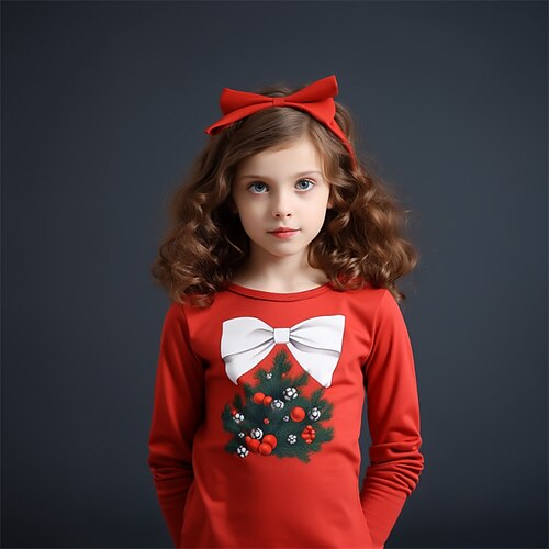 Christmas Girls' 3D Bow tie Tee Shirt Long Sleeve 3D Print Fall Winter Active Fashion Cute Polyester Kids 3-12 Years Crew Neck Outdoor Casual Daily Regular Fit
Christmas Girls' 3D Bow tie Tee Shirt Long Sleeve 3D Print Fall Winter Active Fashion Cute Polyester Kids 3-12 Years Crew Neck Outdoor Casual Daily Regular Fit