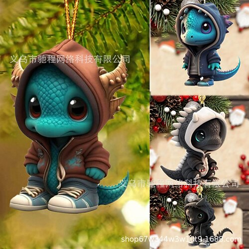 Dinosaurier-Elf-Weihnachtsbaum-Anhänger, Weihnachtsdekoration, Heimdekoration, Kindergeschenke
Dinosaurier-Elf-Weihnachtsbaum-Anhänger, Weihnachtsdekoration, Heimdekoration, Kindergeschenke