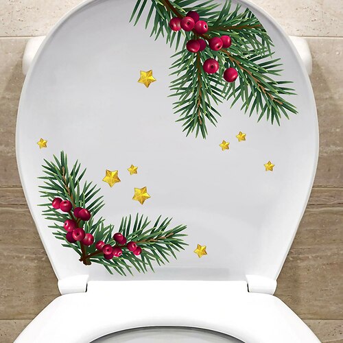 Pegatina de pared navideña para baño, pegatina para inodoro, mural autoadhesivo para wc, calcomanías decorativas para el hogar con flores embellecedoras
Pegatina de pared navideña para baño, pegatina para inodoro, mural autoadhesivo para wc, calcomanías decorativas para el hogar con flores embellecedoras