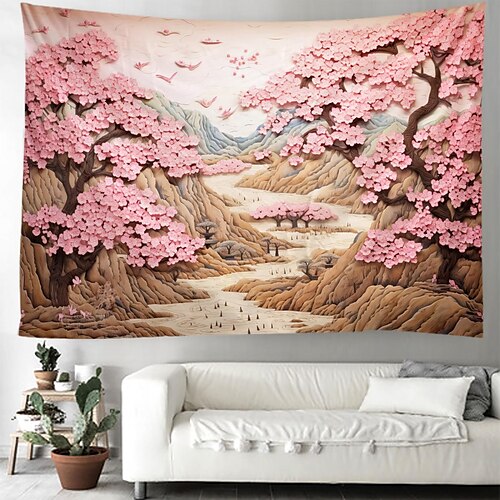 Tapisserie murale suspendue en forme de fleur de cerisier rose, grande tapisserie murale, décor de photographie, toile de fond, couverture, rideau, maison, chambre à coucher, décoration de salon
Tapisserie murale suspendue en forme de fleur de cerisier rose, grande tapisserie murale, décor de photographie, toile de fond, couverture, rideau, maison, chambre à coucher, décoration de salon