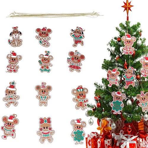 12 Uds. Colgante para árbol de Navidad de hombre de jengibre, oso duffy, bonito colgante de Navidad, accesorios de decoración de escena
12 Uds. Colgante para árbol de Navidad de hombre de jengibre, oso duffy, bonito colgante de Navidad, accesorios de decoración de escena