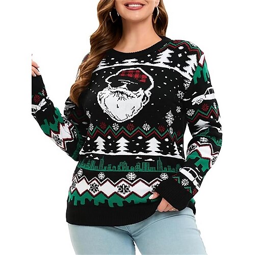 Damen Hässlicher Weihnachtspullover Pullover Weihnachtspullover Rundhalsausschnitt Gerippt Stricken Acryl Strick Bedruckt Herbst Winter Standard Outdoor Weihnachten Täglich Stilvoll Übergröße
Damen Hässlicher Weihnachtspullover Pullover Weihnachtspullover Rundhalsausschnitt Gerippt Stricken Acryl Strick Bedruckt Herbst Winter Standard Outdoor Weihnachten Täglich Stilvoll Übergröße