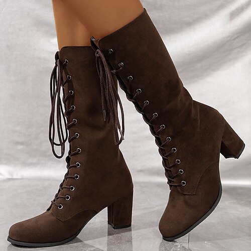 Mujer Botas Botas de Combate Zapatos de gamuza Botas con cordones Exterior Diario Botas a media pierna Invierno Con Cordón Tacón Cuadrado Dedo redondo Sensual Casual Confort Zapatos de Paseo Ante
Mujer Botas Botas de Combate Zapatos de gamuza Botas con cordones Exterior Diario Botas a media pierna Invierno Con Cordón Tacón Cuadrado Dedo redondo Sensual Casual Confort Zapatos de Paseo Ante