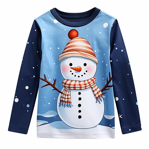 Christmas Girls' 3D Snowman Tee Shirt Long Sleeve 3D Print Fall Winter Active Fashion Cute Polyester Kids 3-12 Years Crew Neck Outdoor Casual Daily Regular Fit
Christmas Girls' 3D Snowman Tee Shirt Long Sleeve 3D Print Fall Winter Active Fashion Cute Polyester Kids 3-12 Years Crew Neck Outdoor Casual Daily Regular Fit