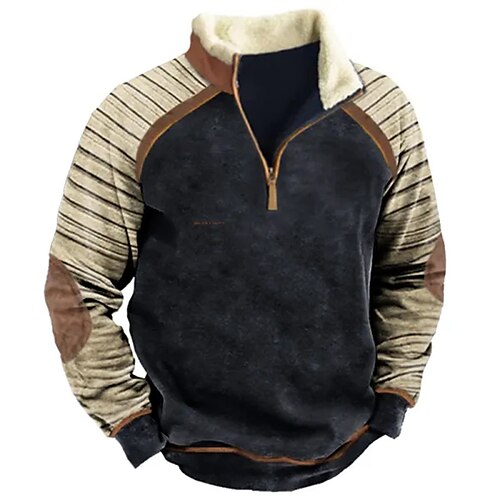 Herren Sweatshirt Pullover Sweatshirt mit Viertelreißverschluss Grubenstreifen Marineblau Troyer Halber Reißverschluss Farbblock Patchwork Sport Natur Täglich Festtage Vintage Brautkleider schlicht
Herren Sweatshirt Pullover Sweatshirt mit Viertelreißverschluss Grubenstreifen Marineblau Troyer Halber Reißverschluss Farbblock Patchwork Sport Natur Täglich Festtage Vintage Brautkleider schlicht