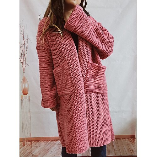 Damen Strickjacke Strickwaren Waffel Stricken Lang Tasche Feste Farbe V Ausschnitt Stilvoll Brautkleider schlicht Outdoor Täglich Herbst Winter Weiß Rosa Grün S
Damen Strickjacke Strickwaren Waffel Stricken Lang Tasche Feste Farbe V Ausschnitt Stilvoll Brautkleider schlicht Outdoor Täglich Herbst Winter Weiß Rosa Grün S