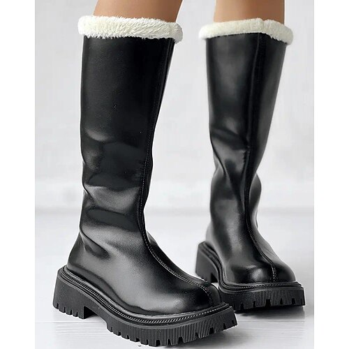 Mujer Botas Botas con plataforma Tallas Grandes Botas de Equitación Exterior Diario Forrado con Lana Botas hasta la rodilla Tacón Cuadrado Dedo redondo Vintage Felpa Minimalismo PU Cremallera Color
Mujer Botas Botas con plataforma Tallas Grandes Botas de Equitación Exterior Diario Forrado con Lana Botas hasta la rodilla Tacón Cuadrado Dedo redondo Vintage Felpa Minimalismo PU Cremallera Color
