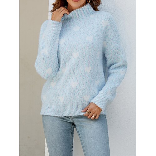 Mujer Suéter de punto Escote Chino Estriado Tejer Poliéster Retazos Otoño Invierno Regular Exterior Diario Noche Elegante Casual Suave Manga Larga Corazón Rosa Azul Piscina Caqui S M L
Mujer Suéter de punto Escote Chino Estriado Tejer Poliéster Retazos Otoño Invierno Regular Exterior Diario Noche Elegante Casual Suave Manga Larga Corazón Rosa Azul Piscina Caqui S M L